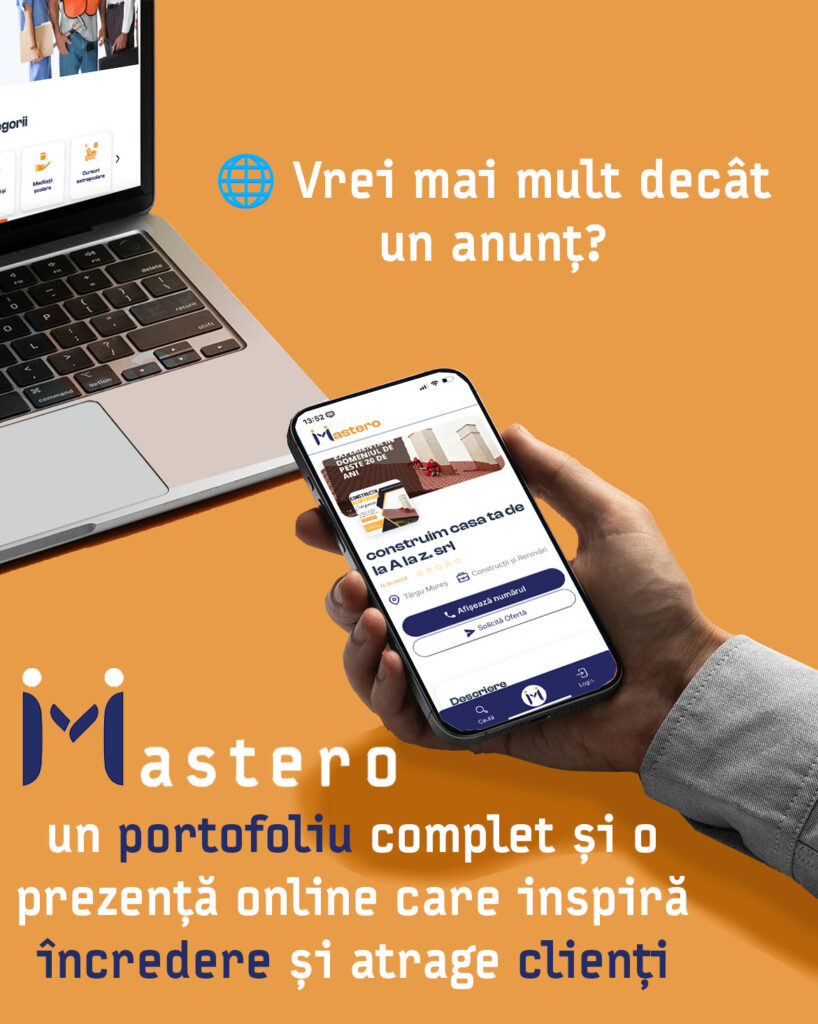 Mai mult decât un anunț – construiește-ți un portofoliu pe Mastero.ro