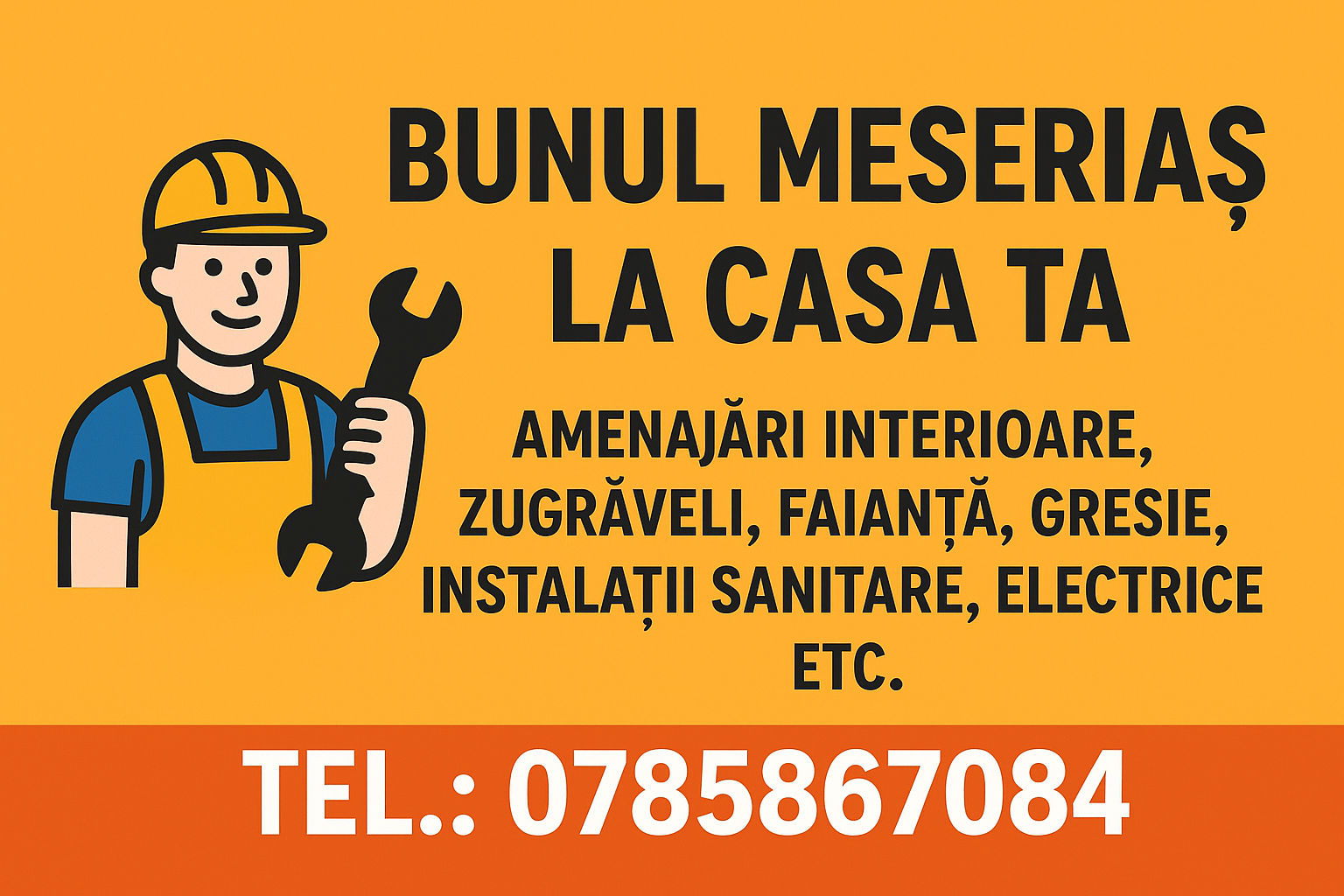 Logo Bunul meseriaș la casa ta - Construcții
